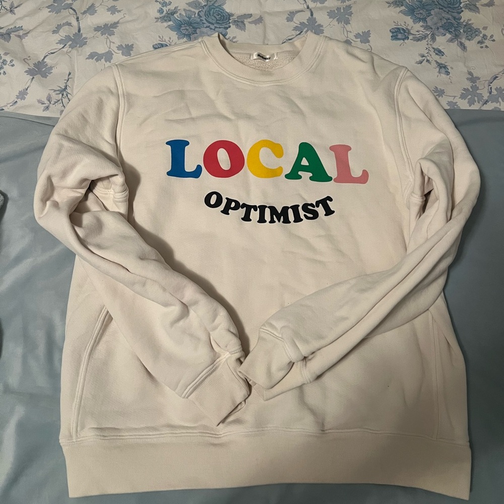 MADHAPPY Local Optimist Cream Sweatshirt